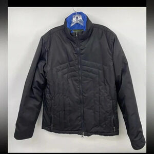 Eddie Bauer Mens Black Quality Goose Down Puffer Jacket Medium Outdoors